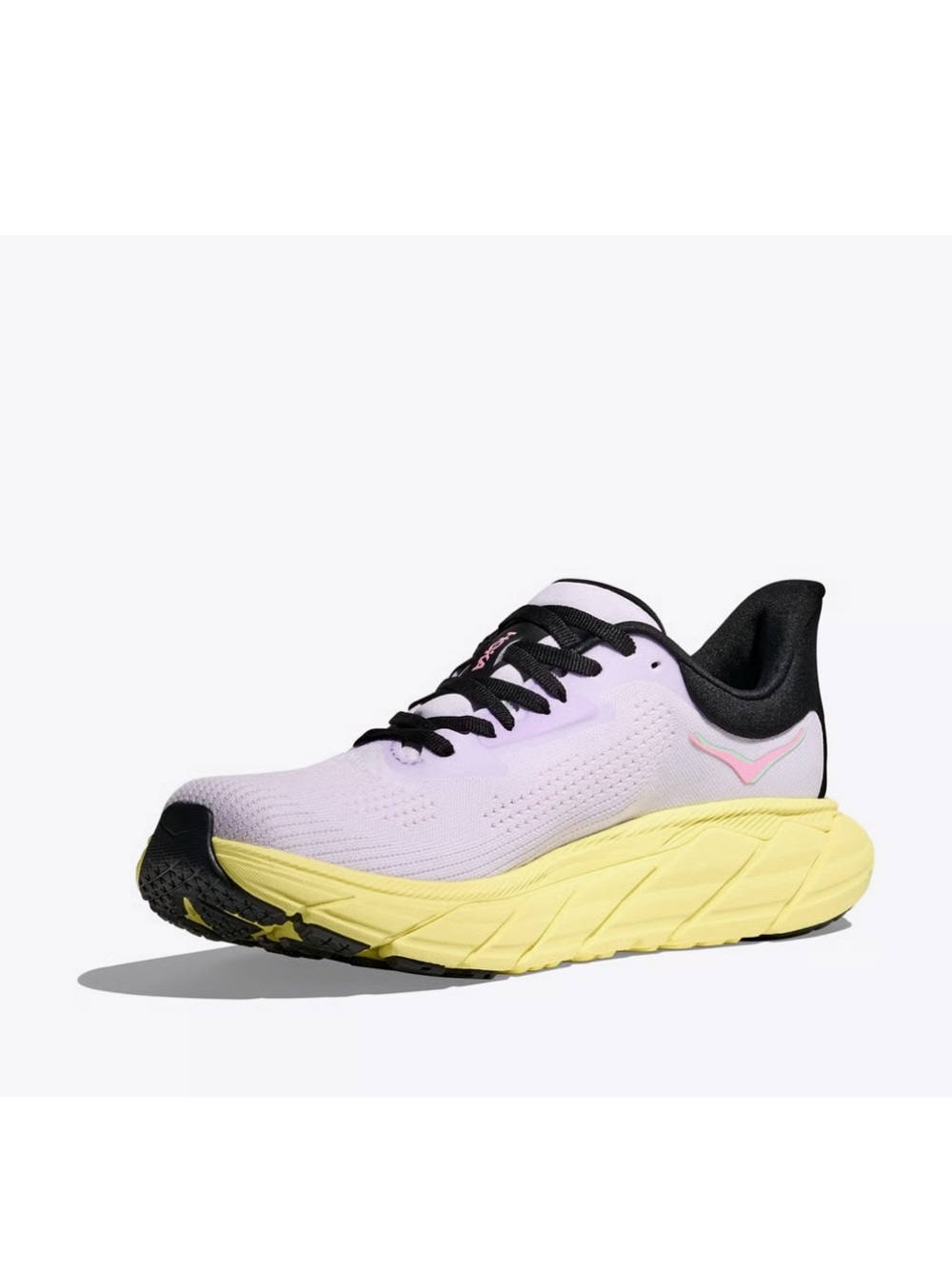 Hoka Women's Arahi 7 Running Shoe in Lavender and Yellow
